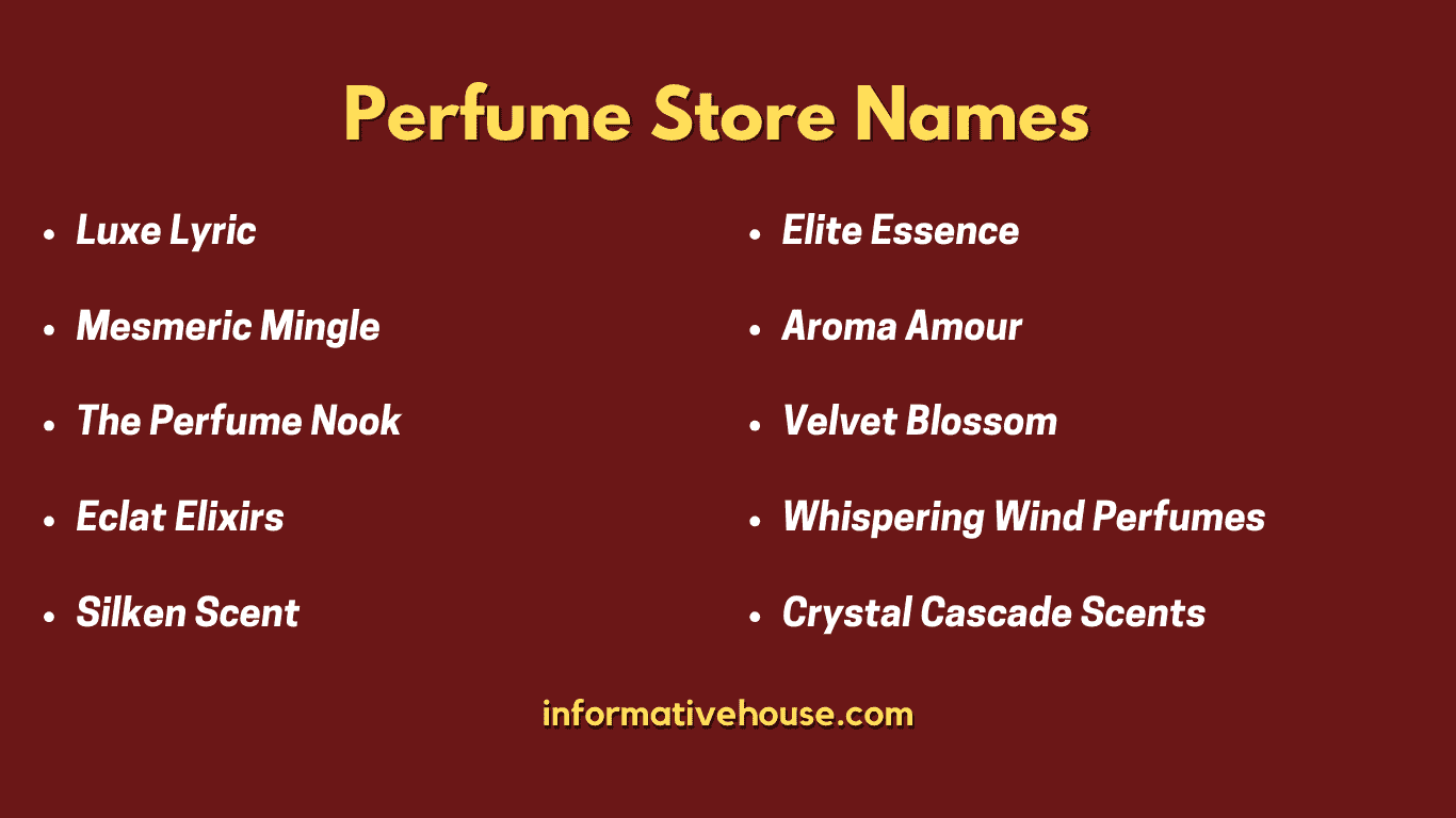 Top 10 Perfume Store Names