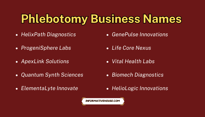 Phlebotomy Business Names