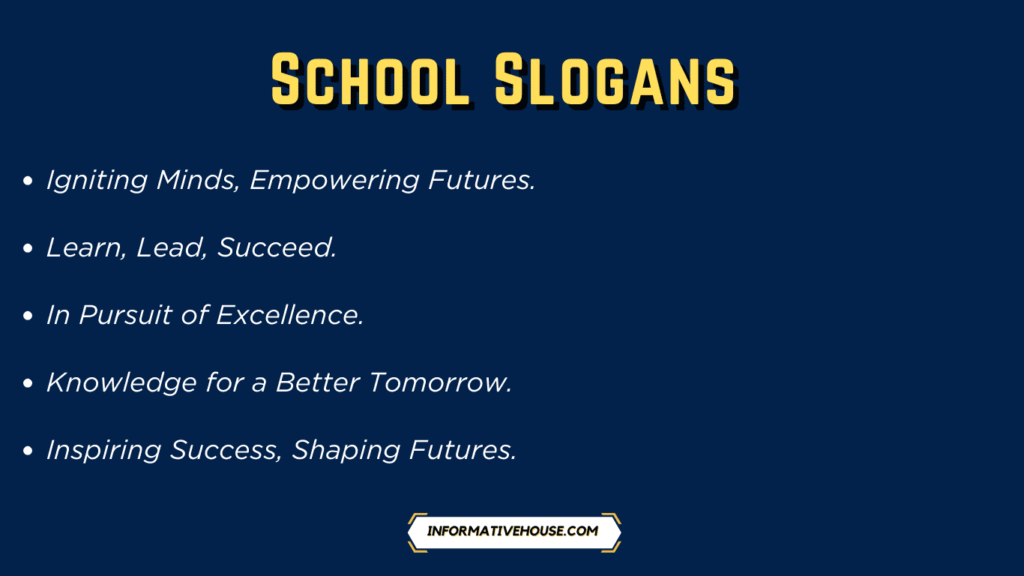Top 5 School Slogans