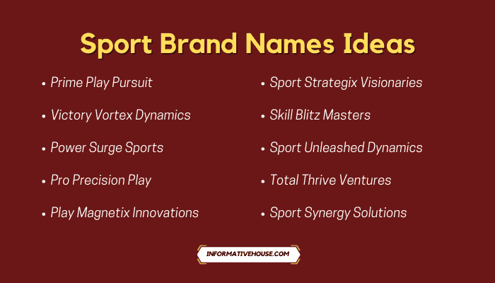 Top 10 Sport Brand Names Ideas