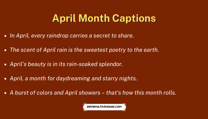 April Month Captions