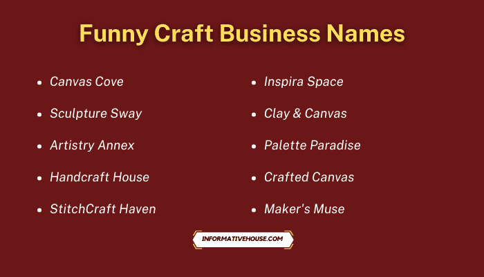 Funny Craft Business Names