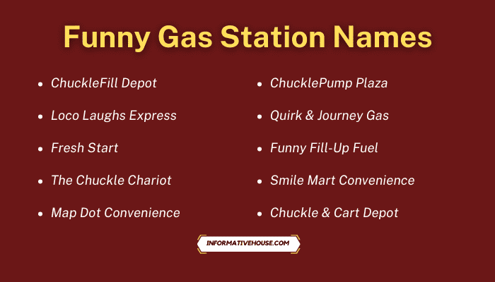 Funny Gas Station Names