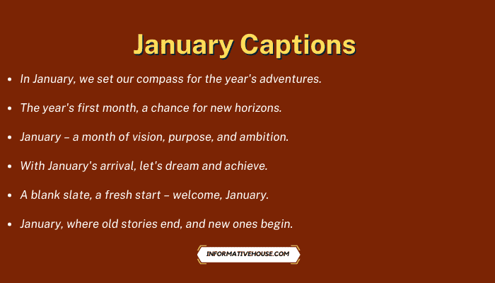 January Captions
