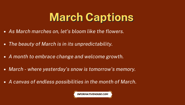 March Captions