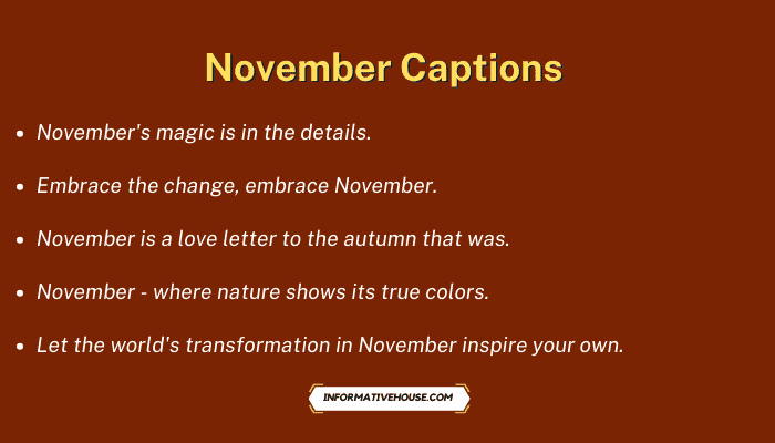 November Captions