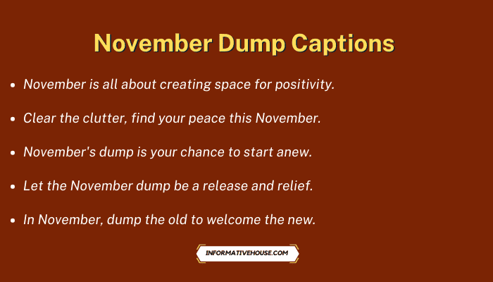 November Dump Captions