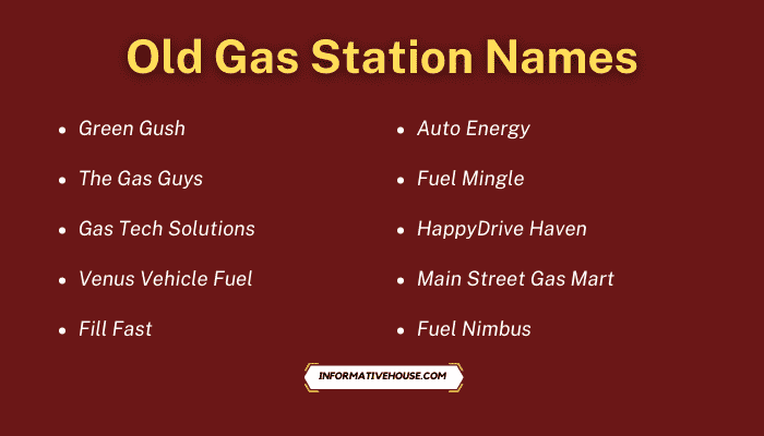 Old Gas Station Names