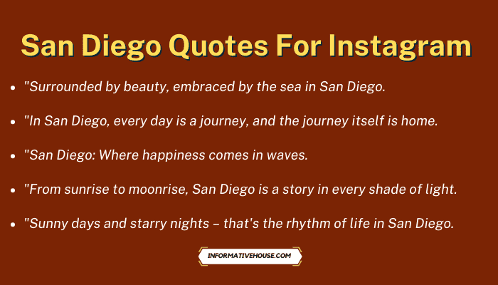 San Diego Quotes For Instagram