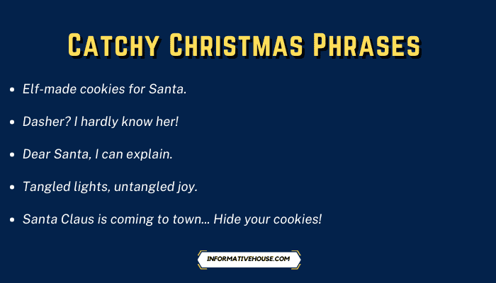 Catchy Christmas Phrases
