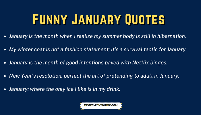 Funny January Quotes