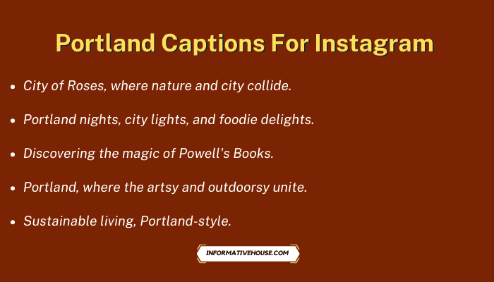 Portland Captions For Instagram