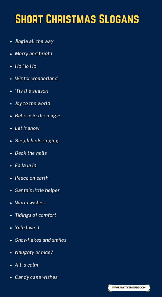 150+ Short Christmas Slogans to Celebrate and Spread Joy! Informative