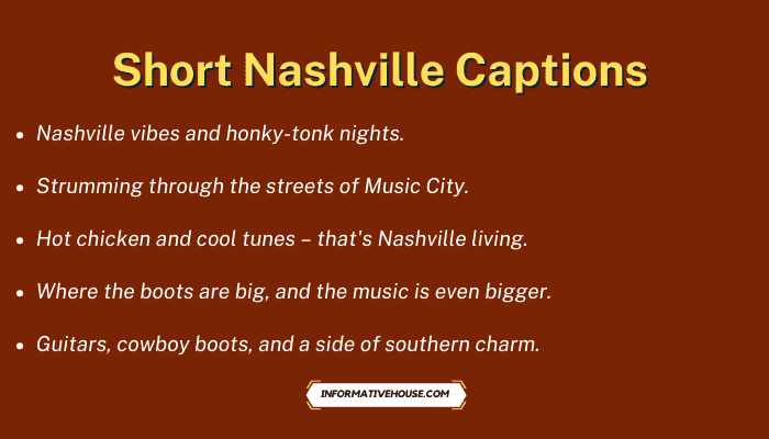 Short Nashville Captions
