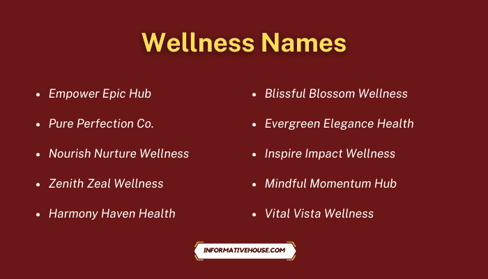 Wellness Names
