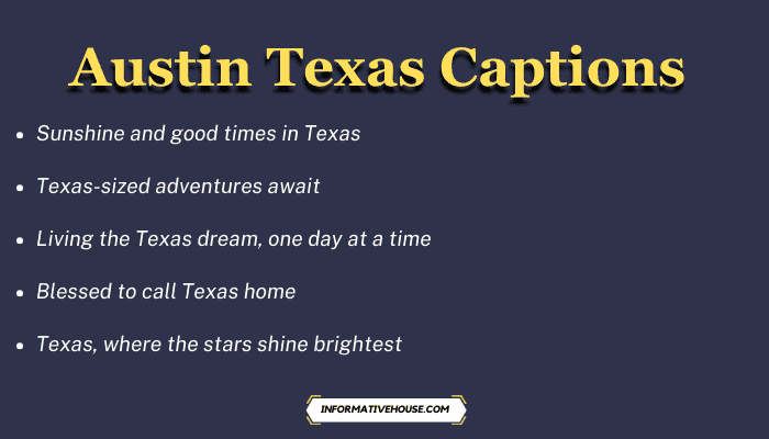 Austin Texas Captions