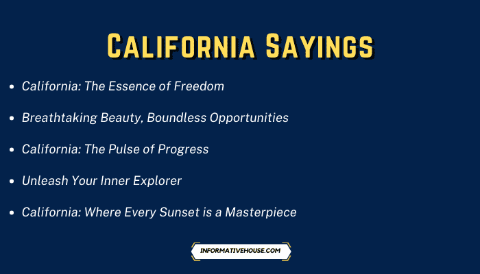 California Sayings