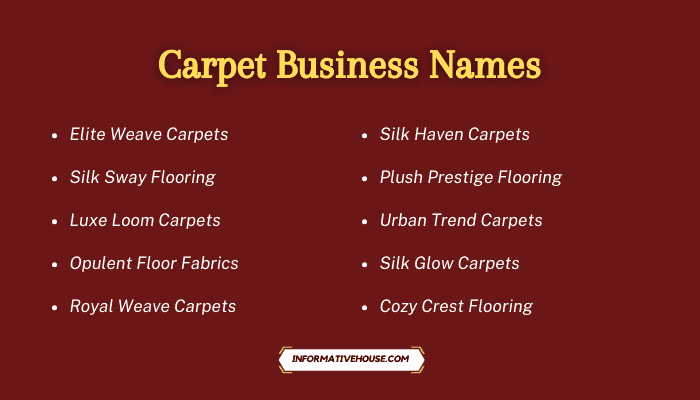 Carpet Business Names