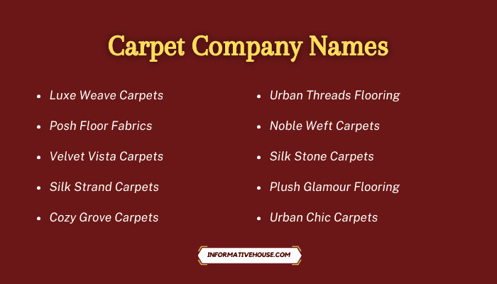 Carpet Company Names