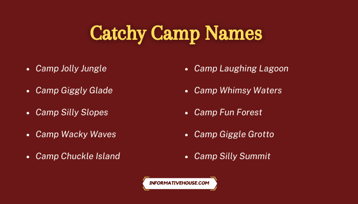 Catchy Camp Names