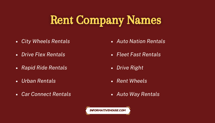 Rent Company Names