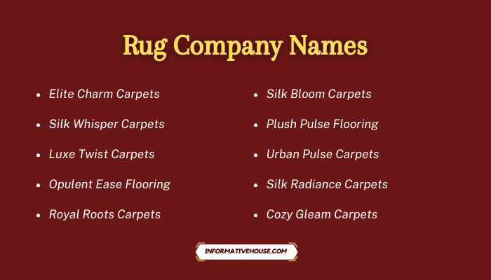 Rug Company Names