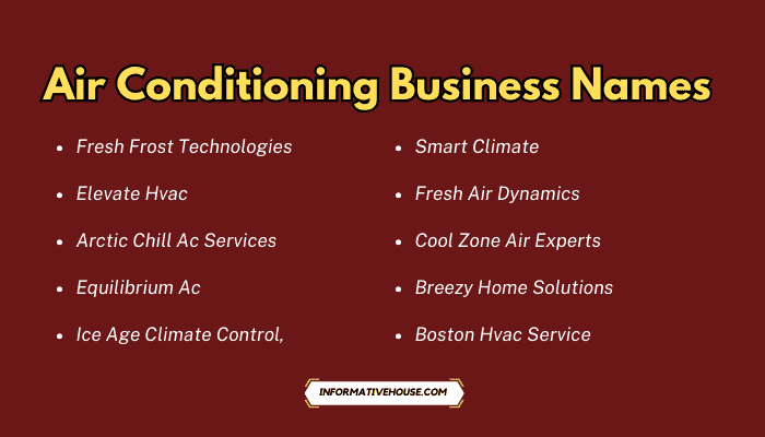 Air Conditioning Business Names