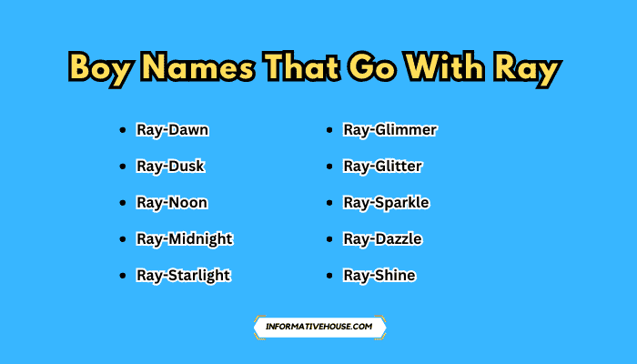 Boy Names That Go With Ray