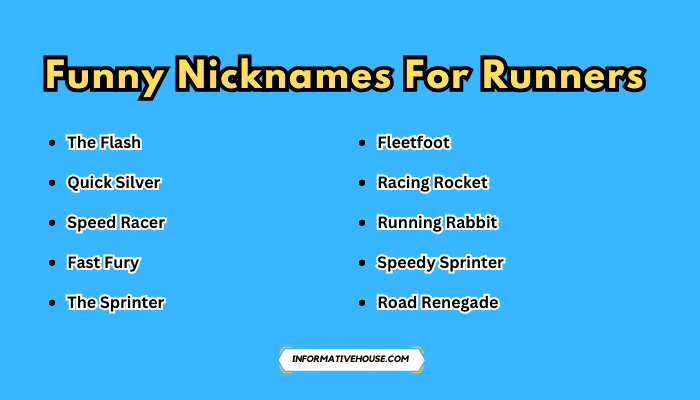 Funny Nicknames For Runners