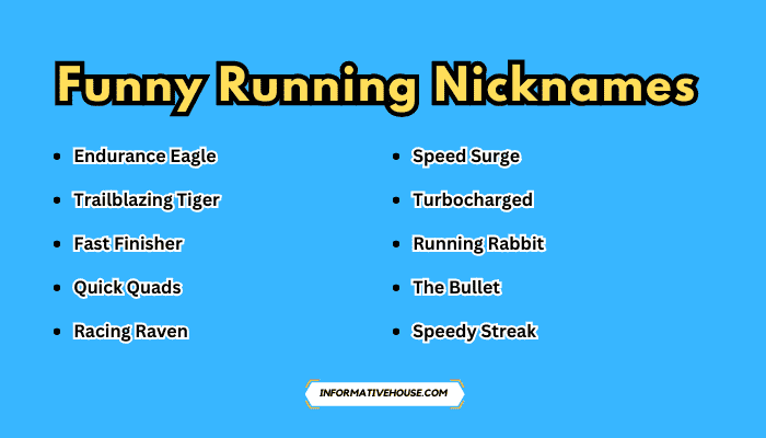 Funny Running Nicknames