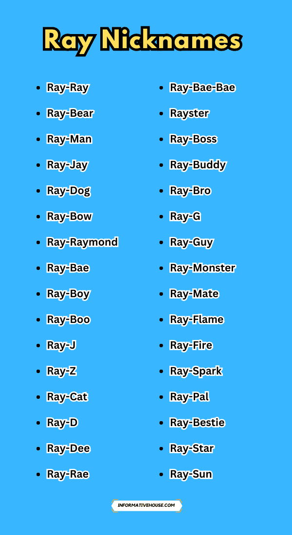 Ray Nicknames