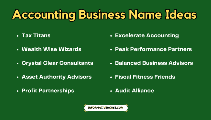 Accounting Business Name Ideas