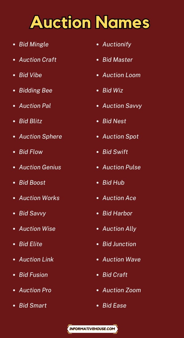 Auction Names