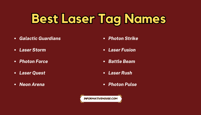 Best Laser Tag Names