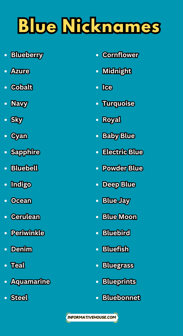 Blue Nicknames