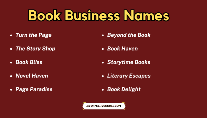 Book Business Names