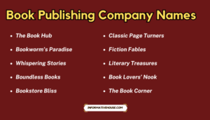 570+ Top Comics and Publishing Book Company Names Ideas - Informative House