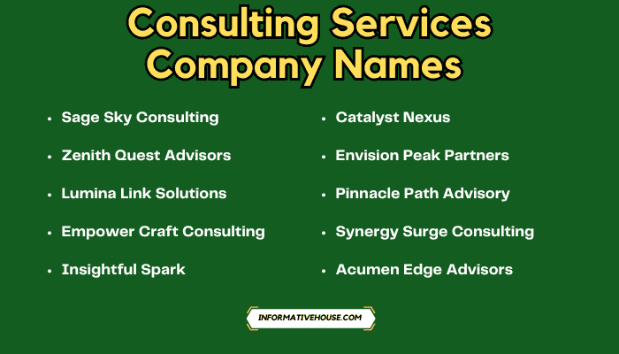Consulting Services Company Names