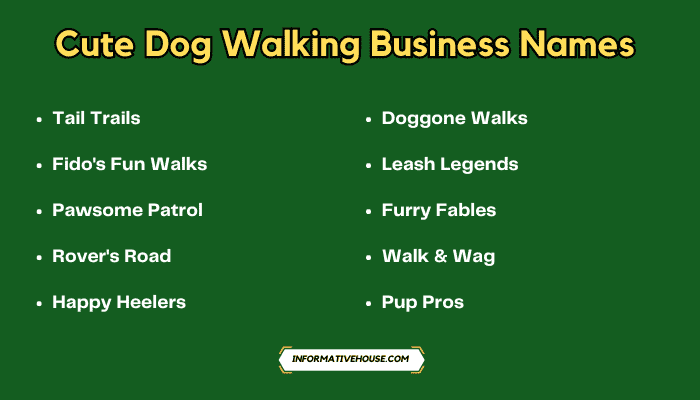 Cute Dog Walking Business Names