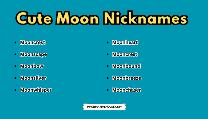 Cute Moon Nicknames