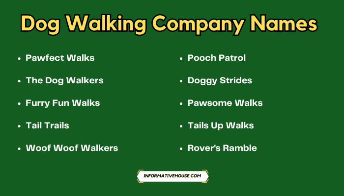 Dog Walking Company Names
