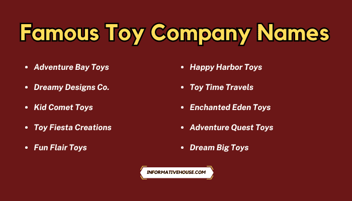Famous Toy Company Names