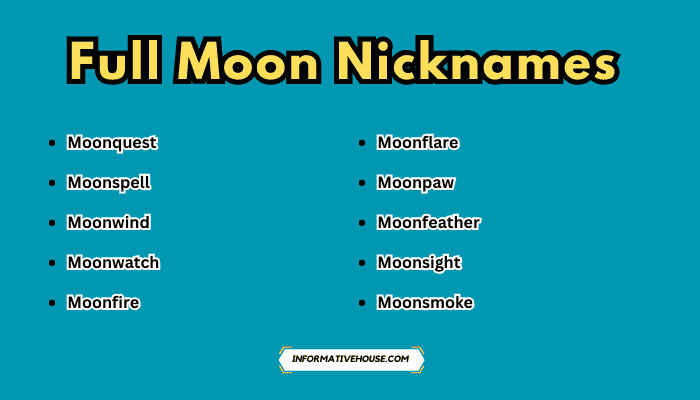 Full Moon Nicknames