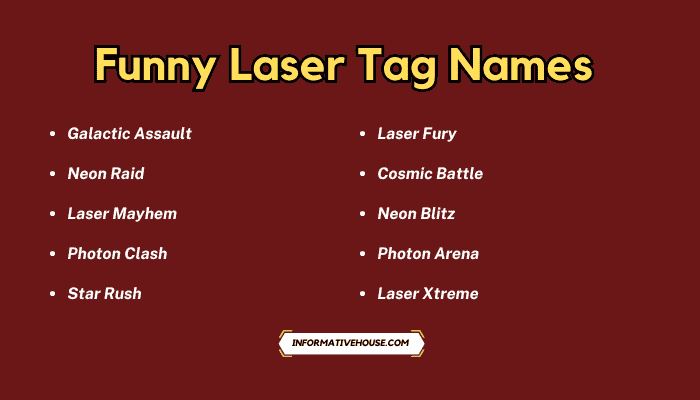Funny Laser Tag Names