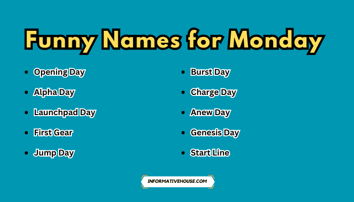 Funny Names for Monday