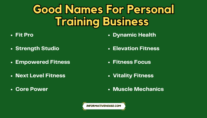 Good Names For Personal Training Business