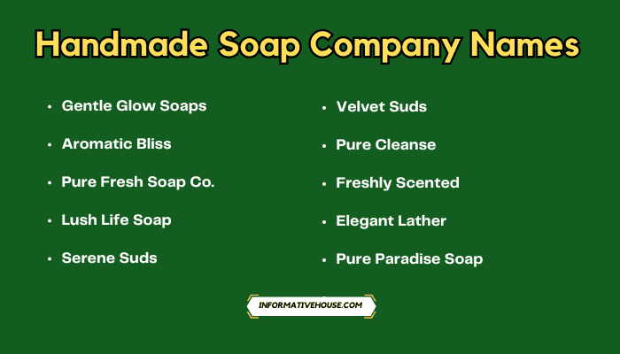 Handmade Soap Company Names