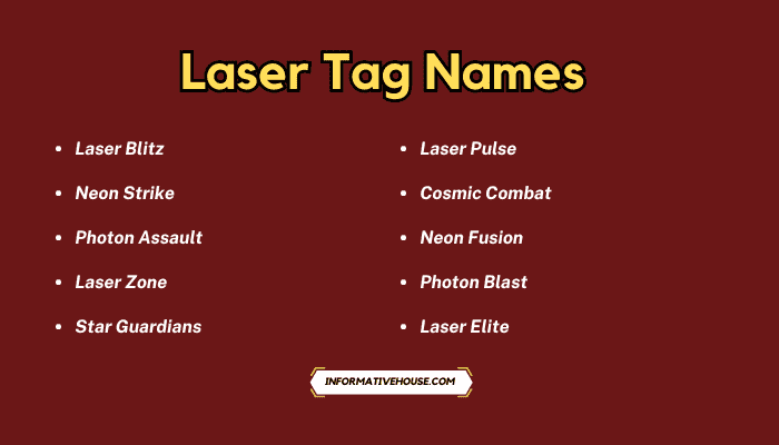 Laser Tag Names