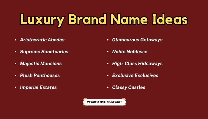 Luxury Brand Name Ideas