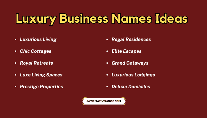 Luxury Business Names Ideas